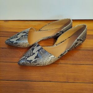 J. CREW FACTORY Snakeskin Pattern Women's Flats 9